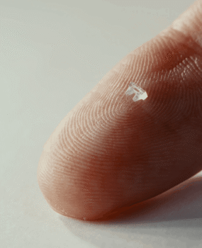 nozzle on a fingertip