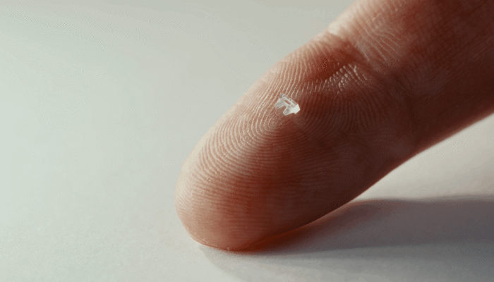 nozzle on a fingertip